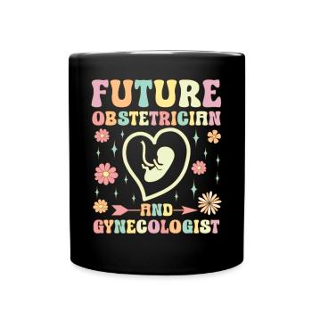 Future obstetrician and gynecologist Funny O - Full Colour Mug - black - Front