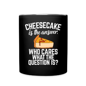 Cadeau de gâteau au fromage - Mug uni - noir - Devant