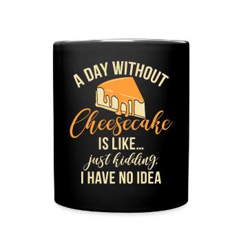 Cheesecake Gift - Tasse einfarbig - Schwarz - Vorne