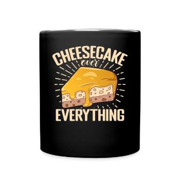 Cheesecake Gift - Tasse einfarbig - Schwarz - Vorne