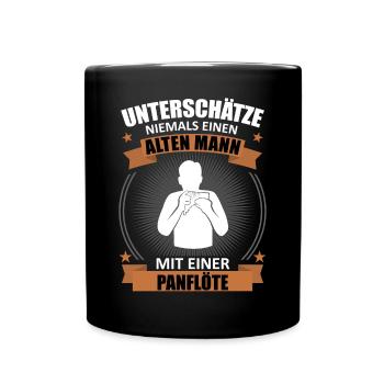 Senior Panflutist – Attention Talent! - Full Colour Mug - black - Front