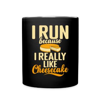 Cheesecake Gift - Tasse einfarbig - Schwarz - Vorne