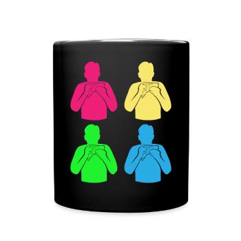 Magie du Quatuor de flûtes de Pan coloré - cadeau - Mug uni - noir - Devant