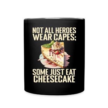 Cheesecake Gift - Tasse einfarbig - Schwarz - Vorne
