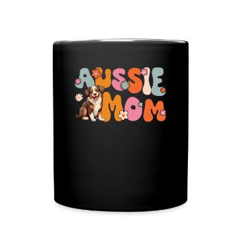 Berger australien rouge Tri Groovy Aussie maman - Mug uni - noir - Devant
