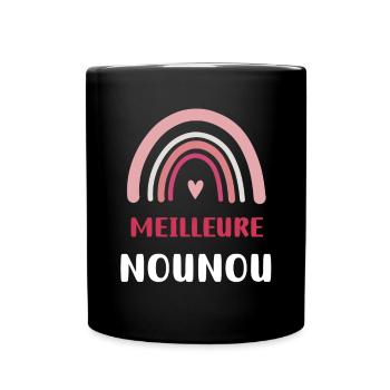 meilleure nounou arc-en-ciel - Mug uni - noir - Devant
