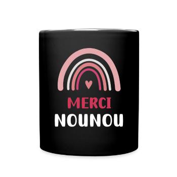 merci nounou arc-en-ciel - Mug uni - noir - Devant