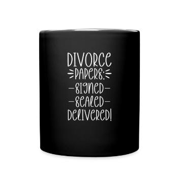 Divorce Separation End Relationship Gift - Full Colour Mug - black - Front