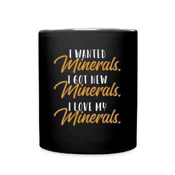 Minéraux Amour Géologue Pierre Collectionneur Minéral - Mug uni - noir - Devant