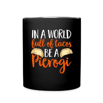 Polish Food Pierogi - Full Colour Mug - black - Front
