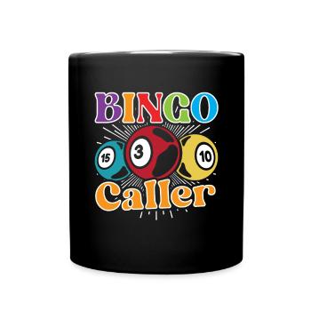 Bingo Caller Bingo Player Gambling Lottery - Full Colour Mug - black - Front