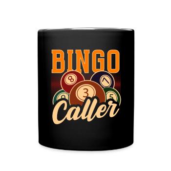 Bingo Caller Bingo Player Gambling Lottery - Full Colour Mug - black - Front
