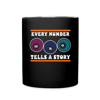 Bingo Caller Bingo Player Gambling Lottery - Full Colour Mug - black - Front