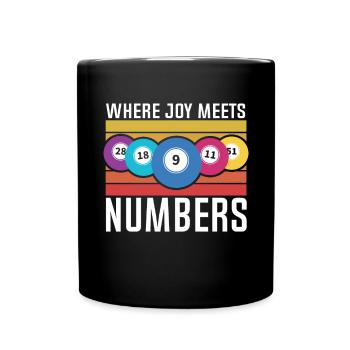 Bingo Caller Bingo Player Gambling Lottery - Full Colour Mug - black - Front