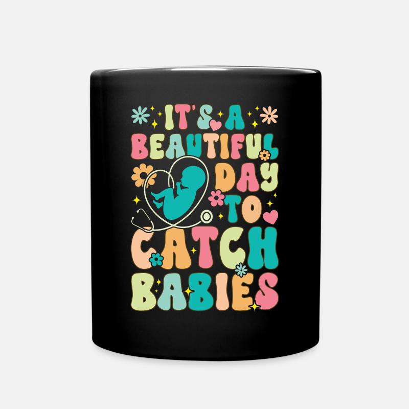 Drôle d’OBGYN C’est une belle journée pour les bébés. - Mug uni - noir