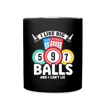 Bingo Caller Bingo Player Gambling Lottery - Full Colour Mug - black - Front
