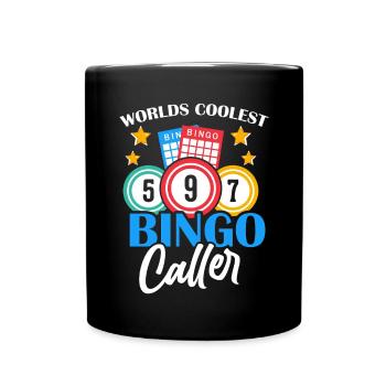 Bingo Caller Bingo Player Gambling Lottery - Full Colour Mug - black - Front