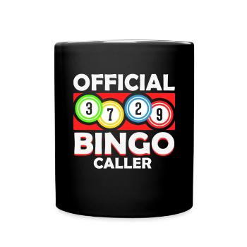 Bingo Caller Bingo Player Gambling Lottery - Full Colour Mug - black - Front