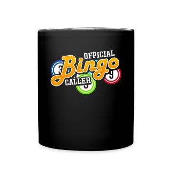 Bingo Caller Bingo Player Gambling Lottery - Full Colour Mug - black - Front