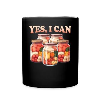 Oui, je peux - Adoptez la mise en conserve et la conservation à la maison - Mug uni - noir - Devant