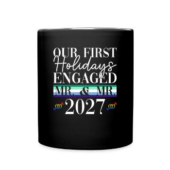 Premières vacances fiancées M. et M. 2027 Gays High - Mug uni - noir - Devant