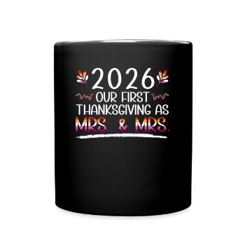 2026 Premier Thanksgiving en tant que mariage gay de - Mug uni - noir - Devant