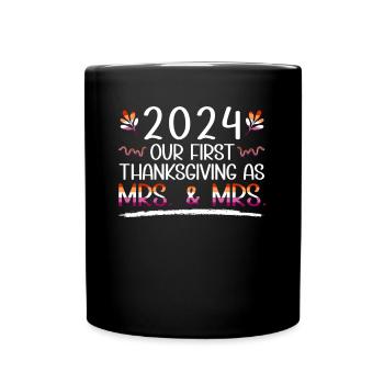 2024 Premier Thanksgiving en tant qu’épouse gay et - Mug uni - noir - Devant