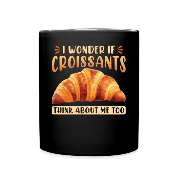 Croissant Lover Breakfast Pastry France Boulangerie - Mug uni - noir - Devant
