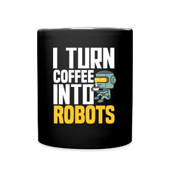 Robotics Robot Programmer - Full Colour Mug - black - Front