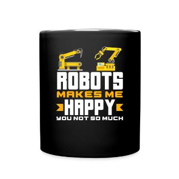 Robotics Robot Programmer - Full Colour Mug - black - Front