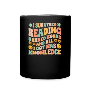 Bookworms for lovers of reading forbidden - Full Colour Mug - black - Front