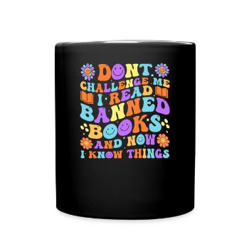 enthusiasts who read forbidden books, - Full Colour Mug - black - Front