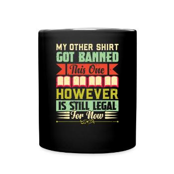 Banned Book Reading Bookworms Vintage Outfit - Tasse einfarbig - Schwarz - Vorne