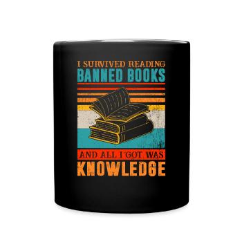 Bookworms for lovers of reading forbidden - Full Colour Mug - black - Front
