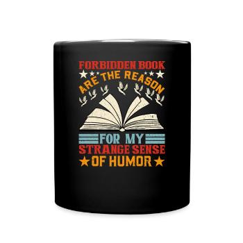 Lovers of forbidden books, the bookworms - Full Colour Mug - black - Front