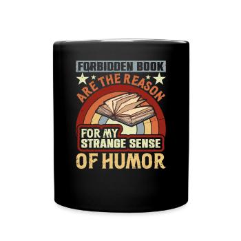 Lovers of forbidden books, the bookworms - Full Colour Mug - black - Front