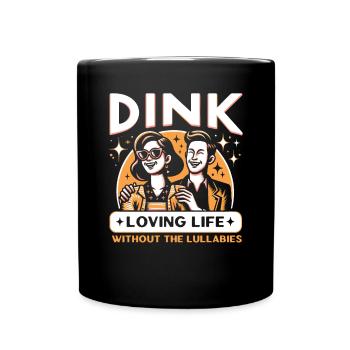 Dual Income No Kids Marriage Married Couple DINK - Full Colour Mug - black - Front