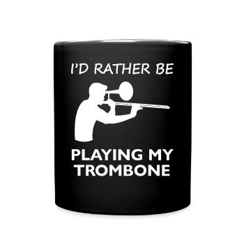 Lieber Posaune Spielen Musiker Geschenk - Tasse einfarbig - Schwarz - Vorne