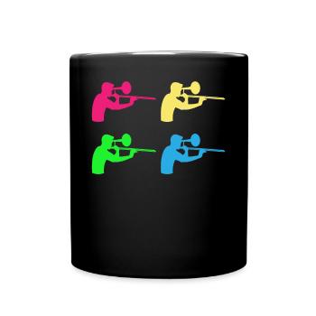 Colorful Trombonist Rhythm Art Gift - Full Colour Mug - black - Front