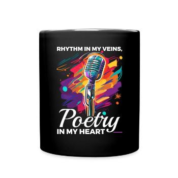 Poetry Slam Poet Romanautor Gedichtliteratur - Tasse einfarbig - Schwarz - Vorne