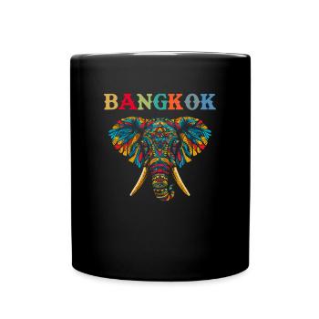 Elephant Thailand - Tasse einfarbig - Schwarz - Vorne