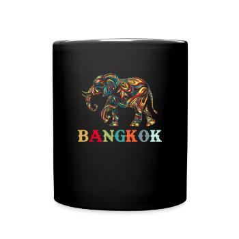 Elephant Thailand - Tasse einfarbig - Schwarz - Vorne