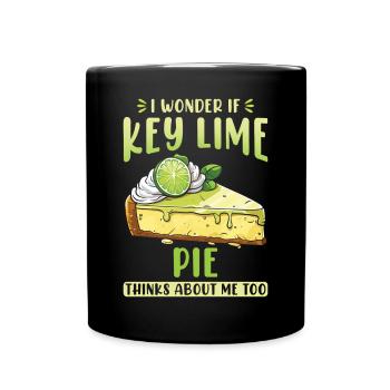 Key Lime Pie Bäckerei Dessert Backen Bäcker Gebäck - Tasse einfarbig - Schwarz - Vorne