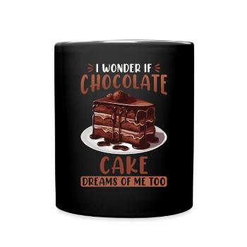 Chocolate Cake Baker Bakery Pastry Dessert Sweets - Full Colour Mug - black - Front