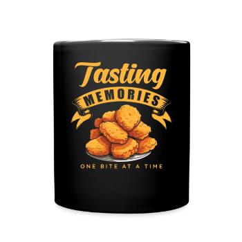 Chicken Nuggets Kindheitserinnerungen Essen Nostalgie - Tasse einfarbig - Schwarz - Vorne