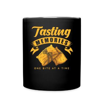 Tamales Mexican Heritage Childhood Food Memories - Full Colour Mug - black - Front