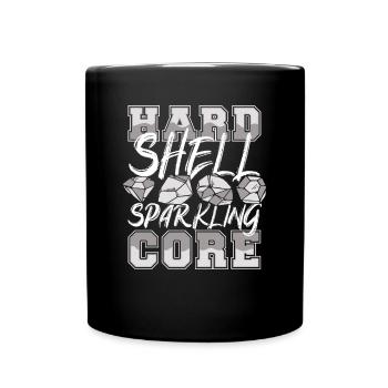 Hard Shell Sparkling Core Geologist Mineral - Full Colour Mug - black - Front