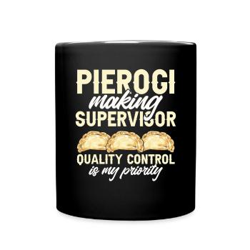 Polish Food Pierogi - Full Colour Mug - black - Front