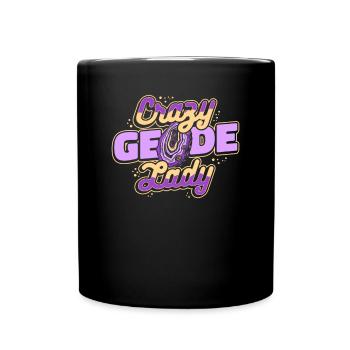 Crazy Geode Lady Geologist Stone Collector - Full Colour Mug - black - Front