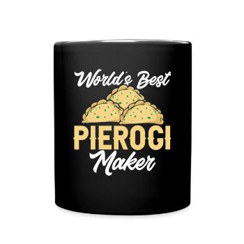 Polish Food Pierogi - Full Colour Mug - black - Front